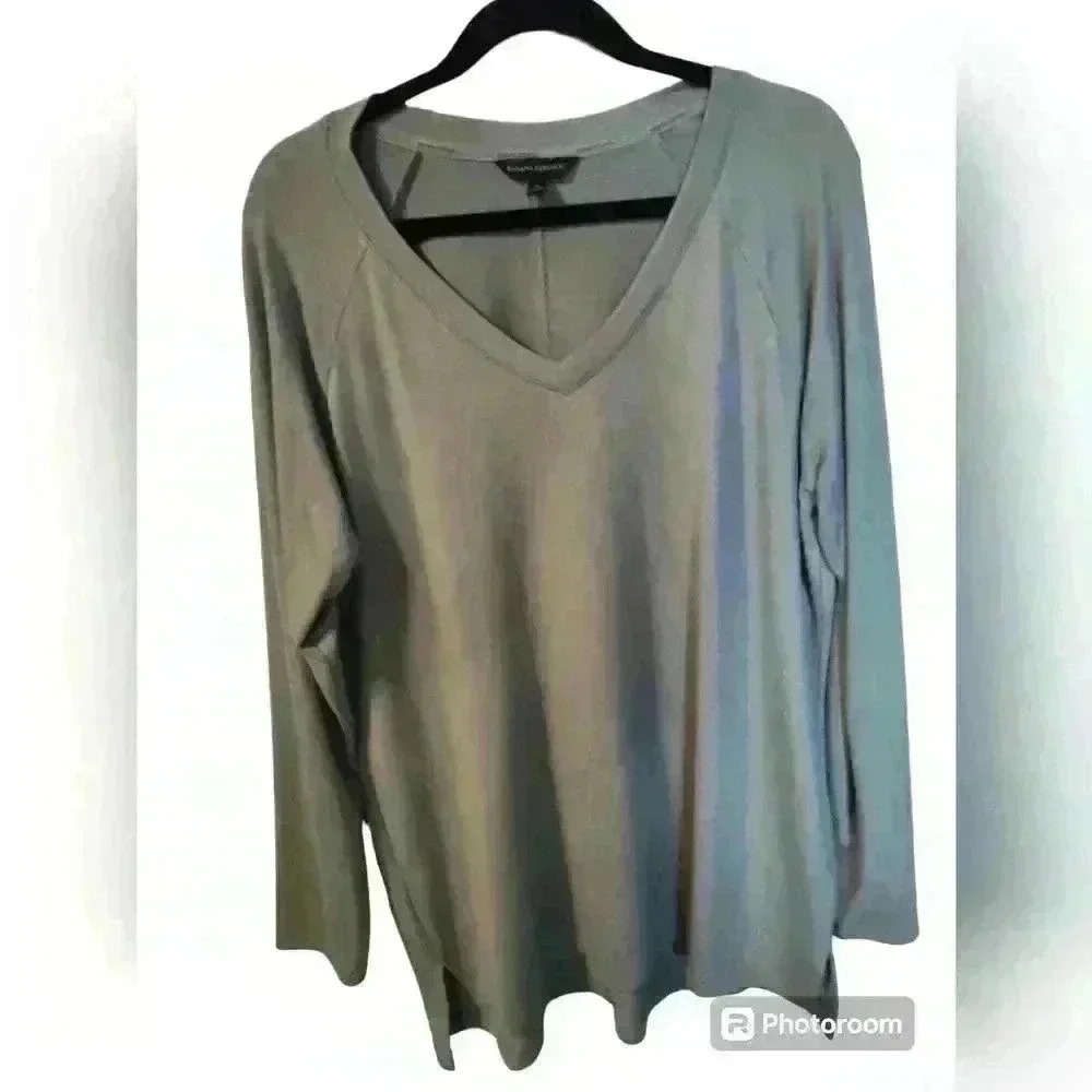 Banana republic mint green vneck sweater top XL#169